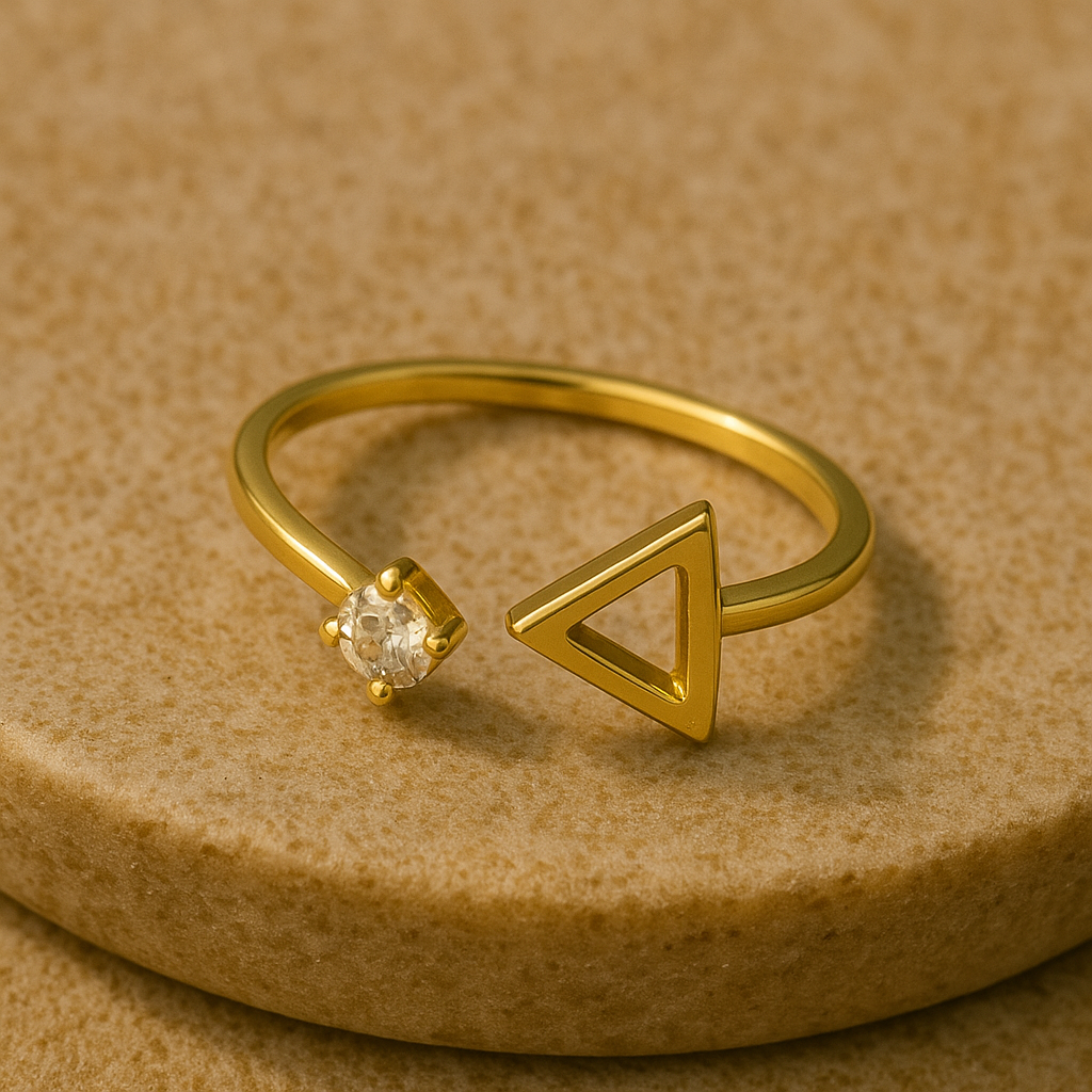 Triangular Elegance Ring