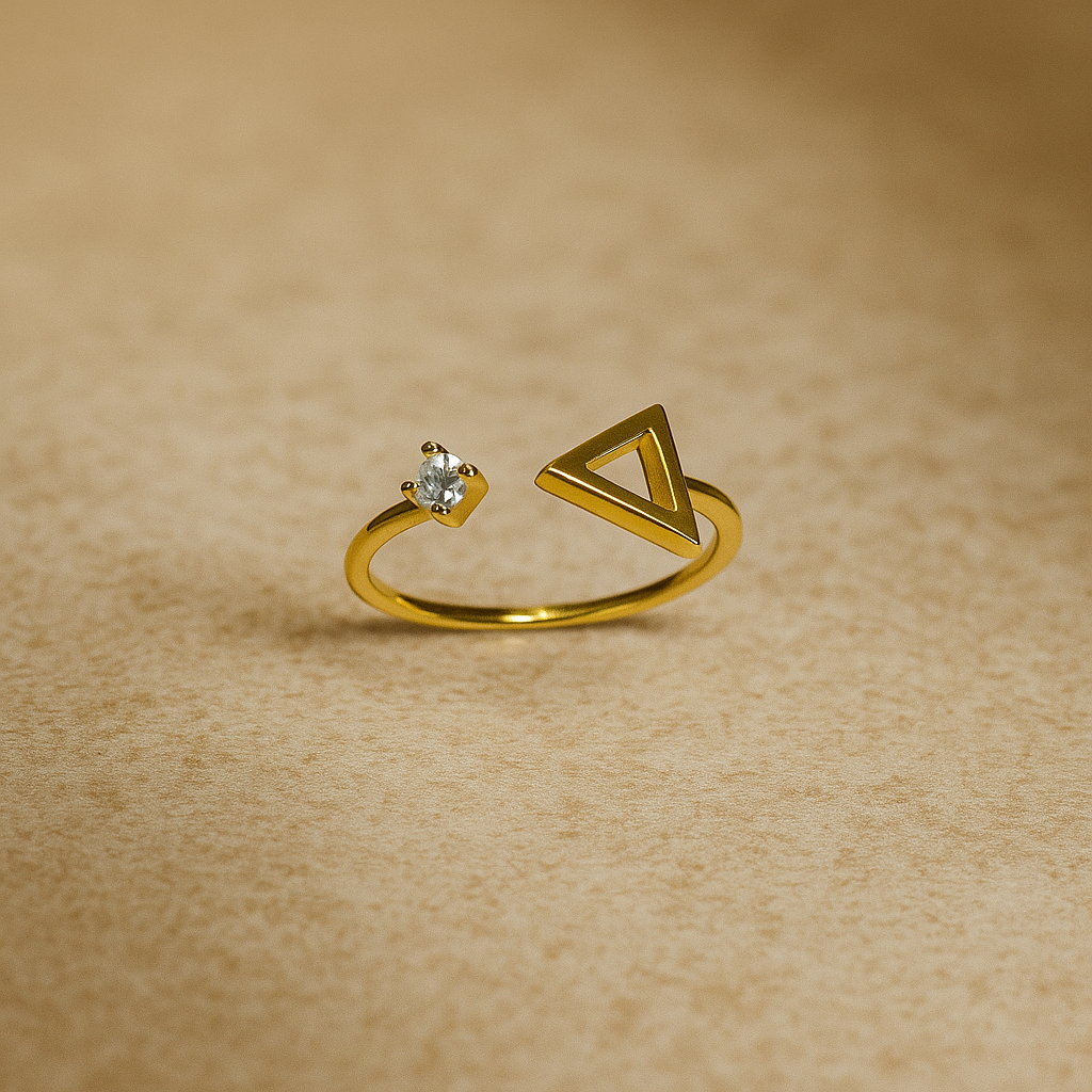 Triangular Elegance Ring