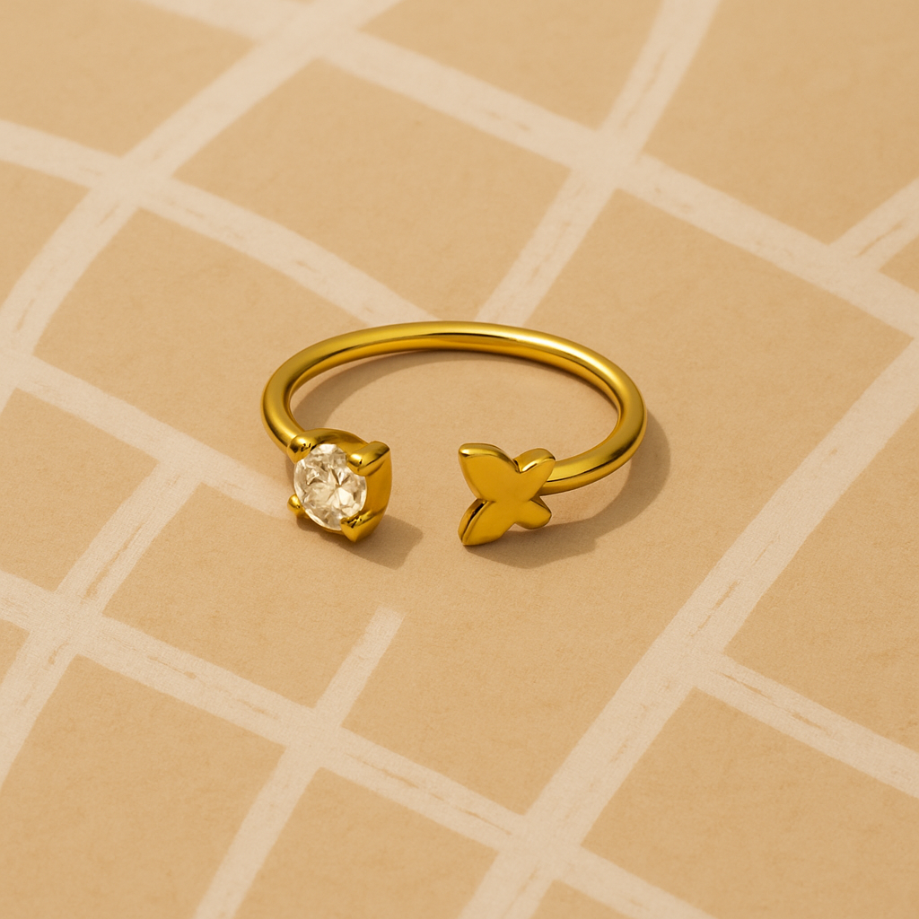 Luminous Butterfly Ring