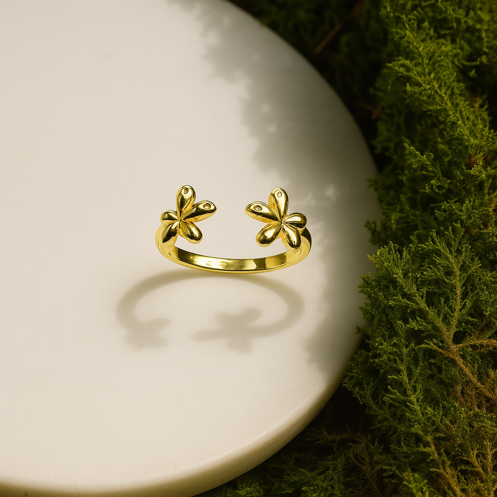 Twin Flora Ring