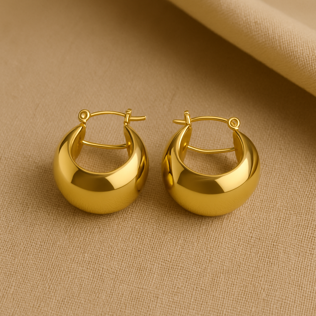 Golden Sphere Earrings