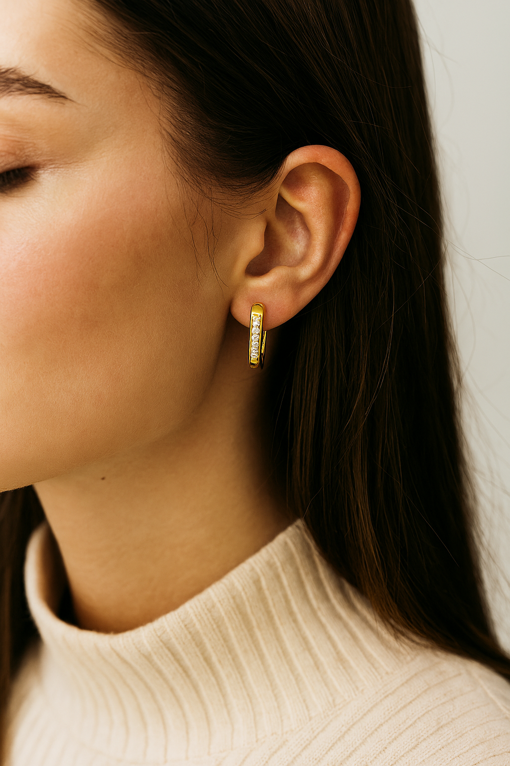Shimmer Arc Hoops