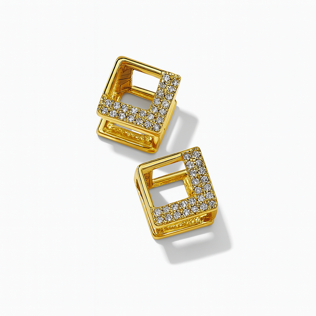 Shimmering Square Hoops