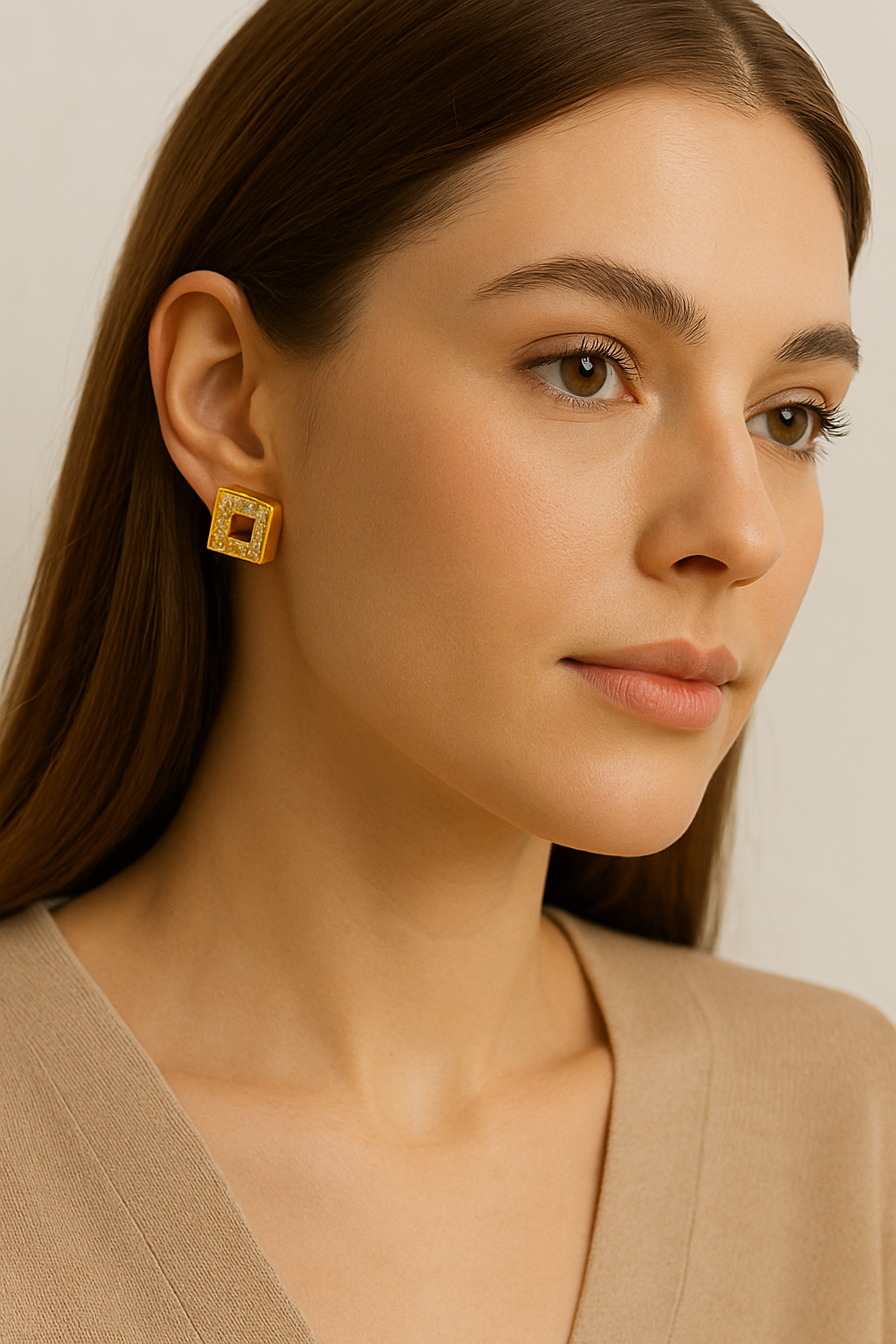 Shimmering Square Hoops