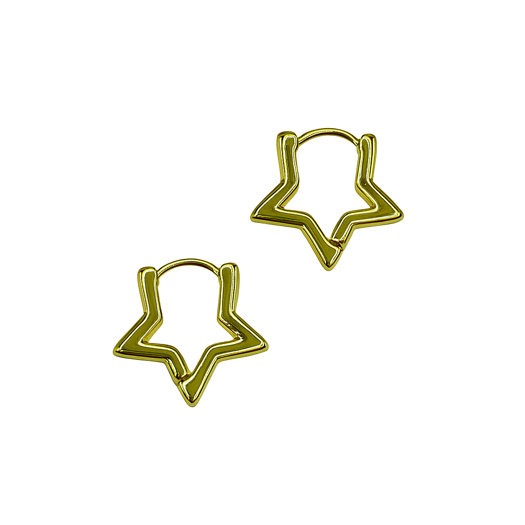 Twinkling Star Hoops