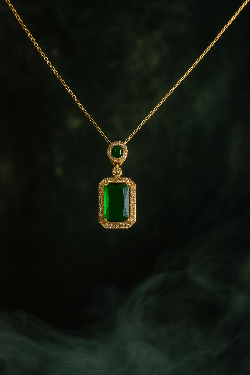 Emerald Pendant Necklace