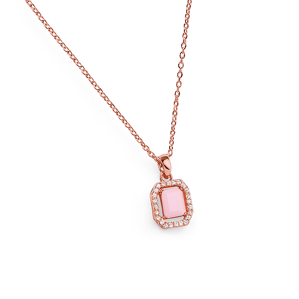 Pink CZ Necklace