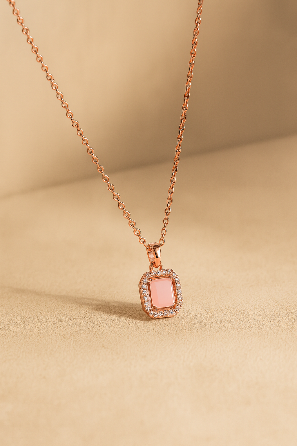 Pink CZ Necklace