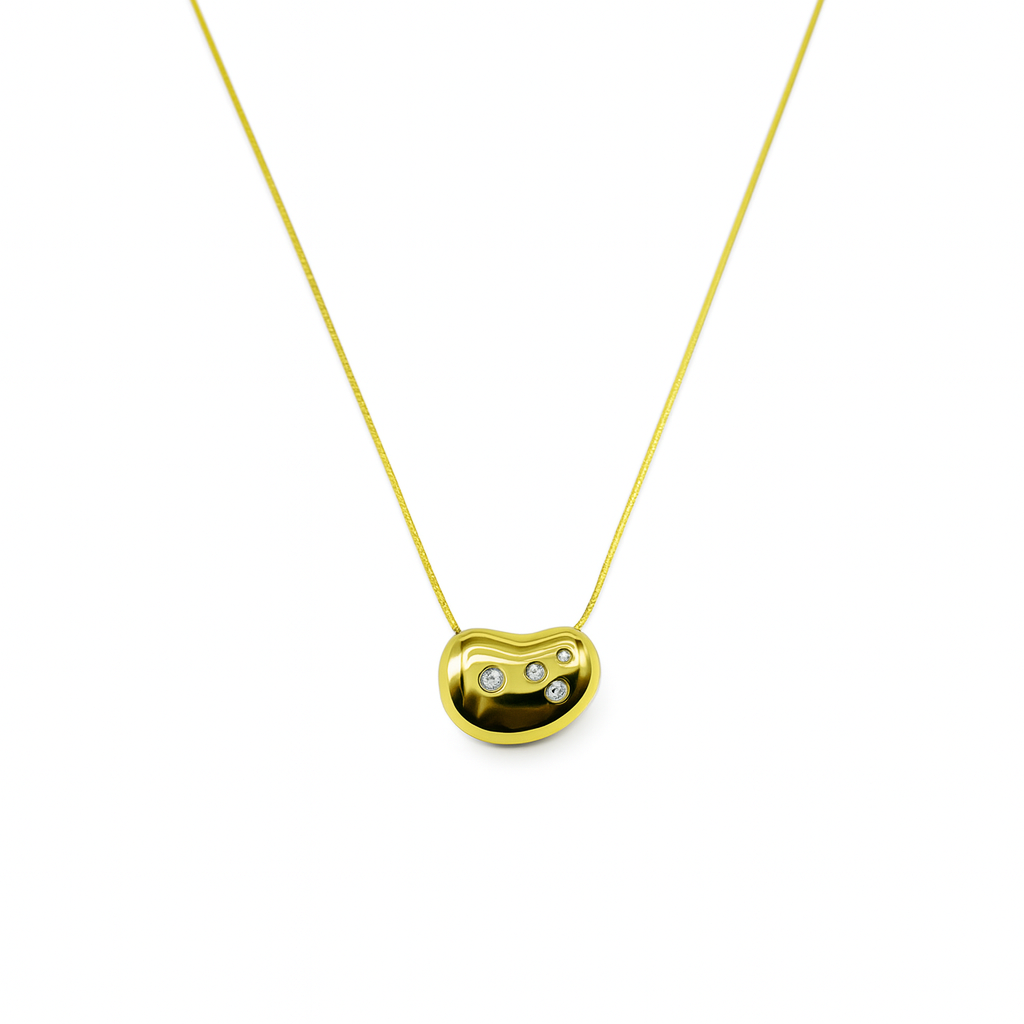 Crystals Bean Necklace