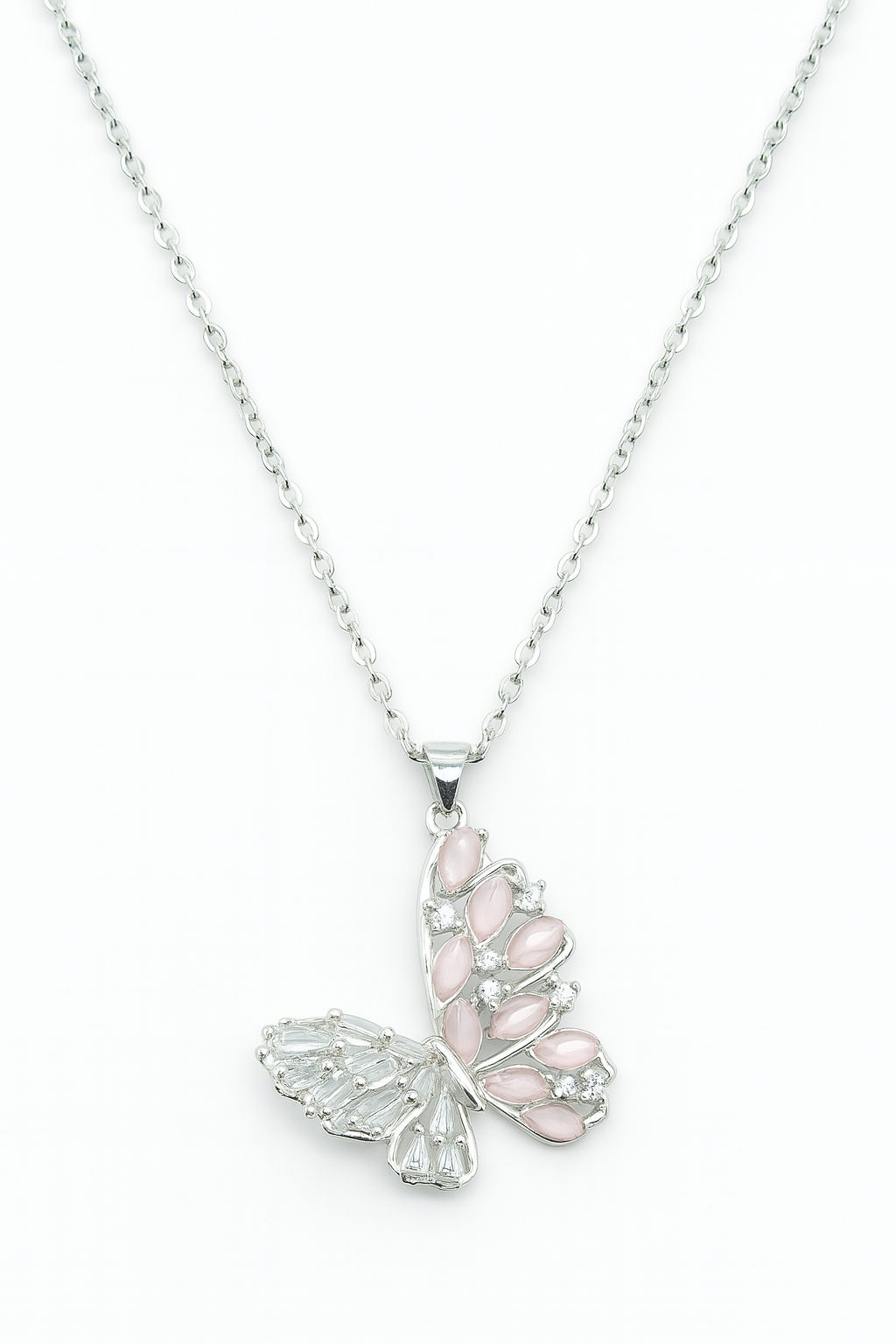 Pink Butterfly Necklace