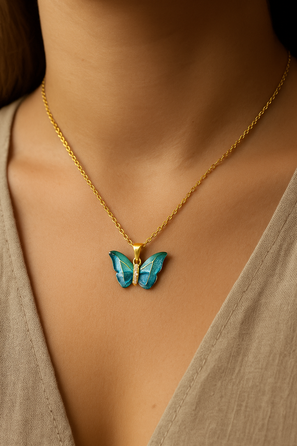 Ocean Butterfly Necklace