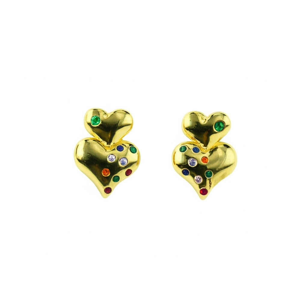 Double Heart Earrings