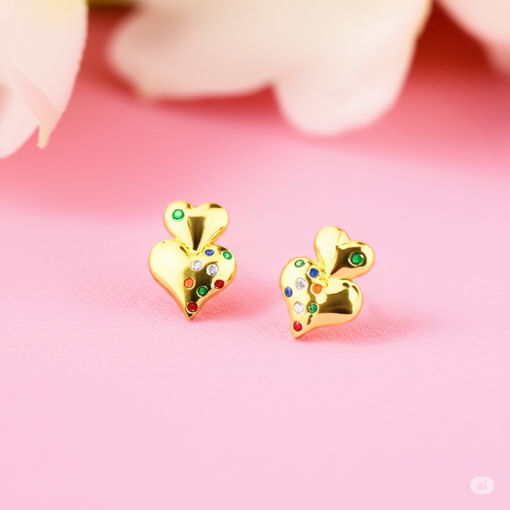 Double Heart Earrings