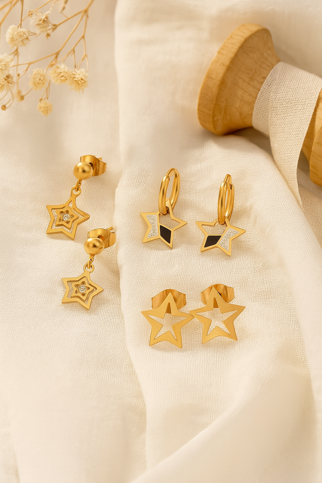 Twinkling Star Earrings Set