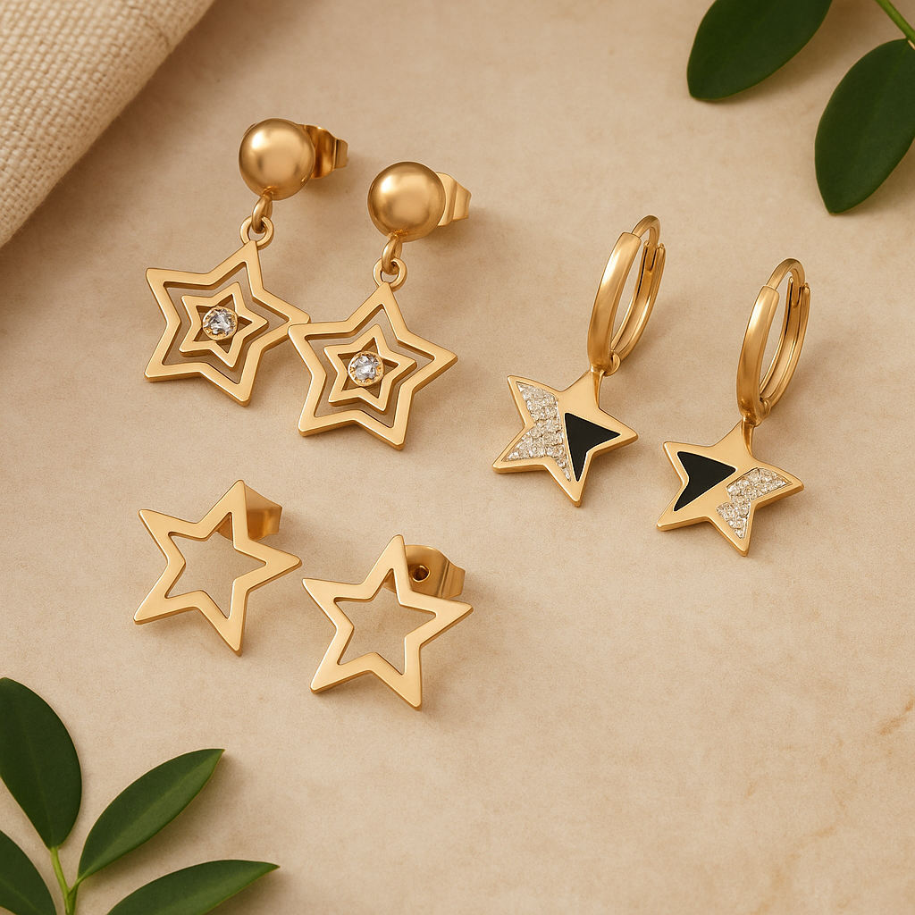 Twinkling Star Earrings Set