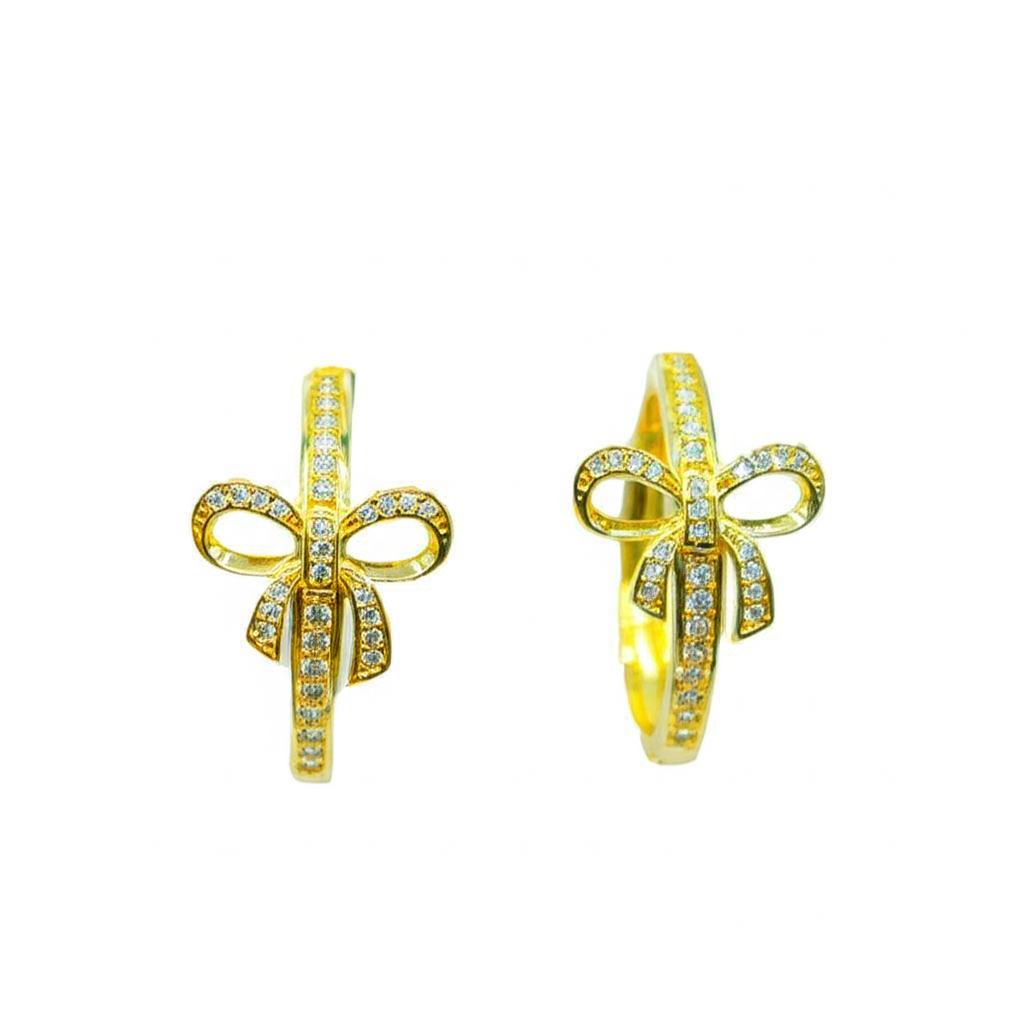 Elegant Bow Hoops