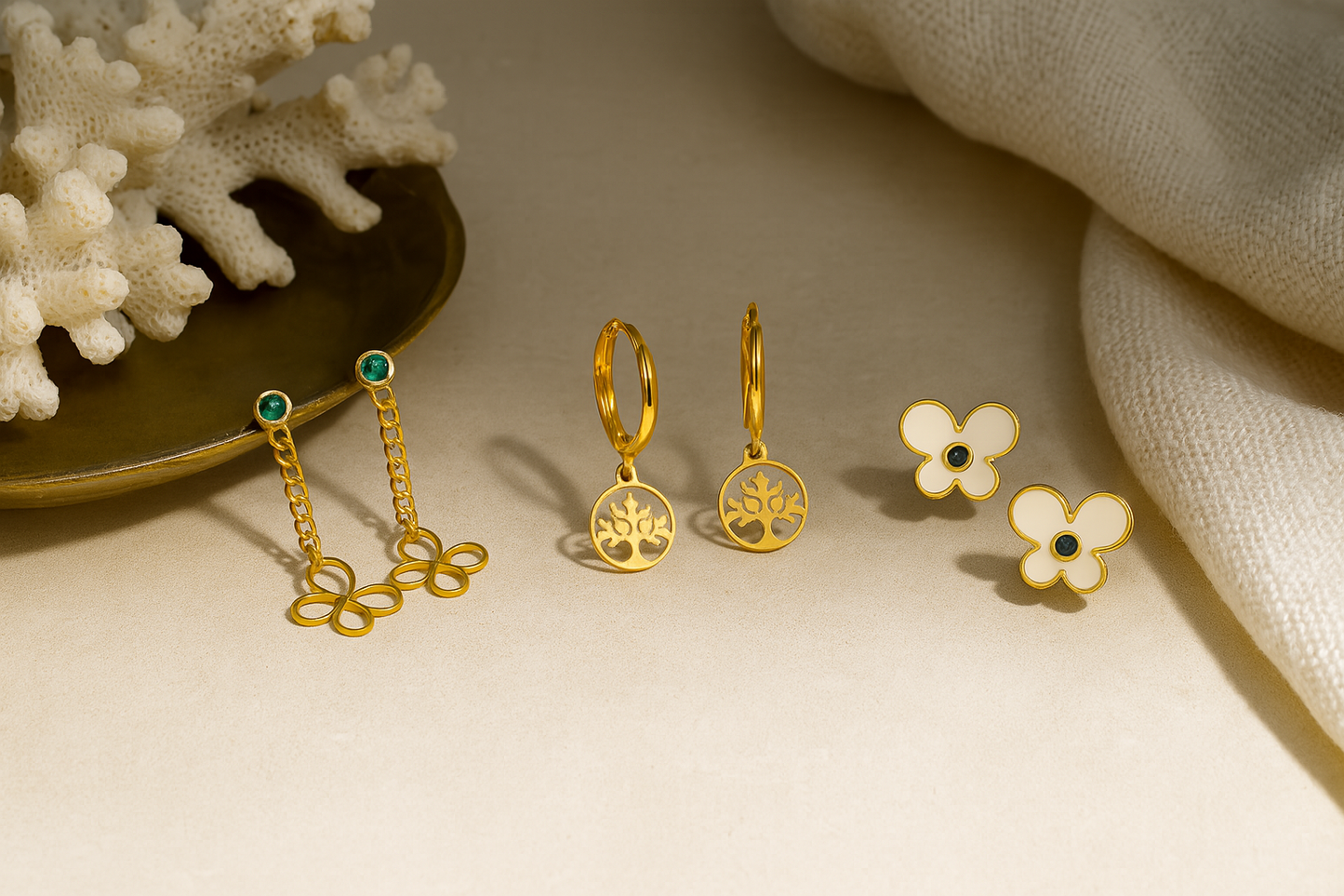 Butterfly Earrings Set