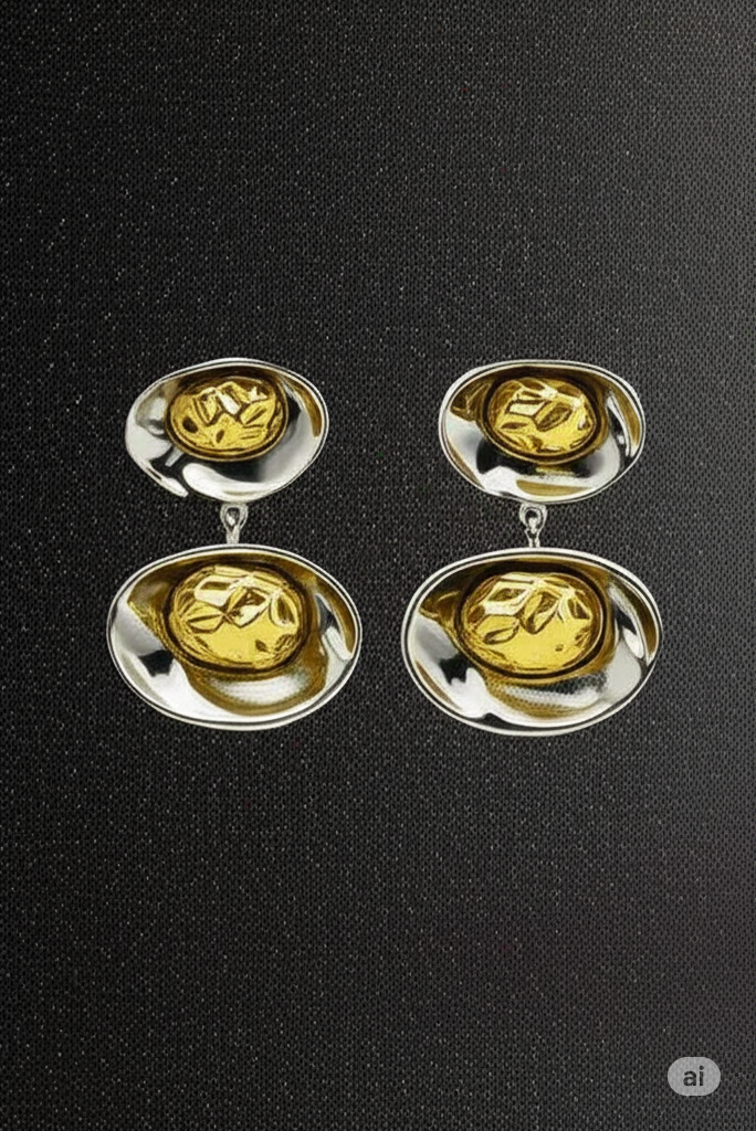 Dimpled Oval Earrings