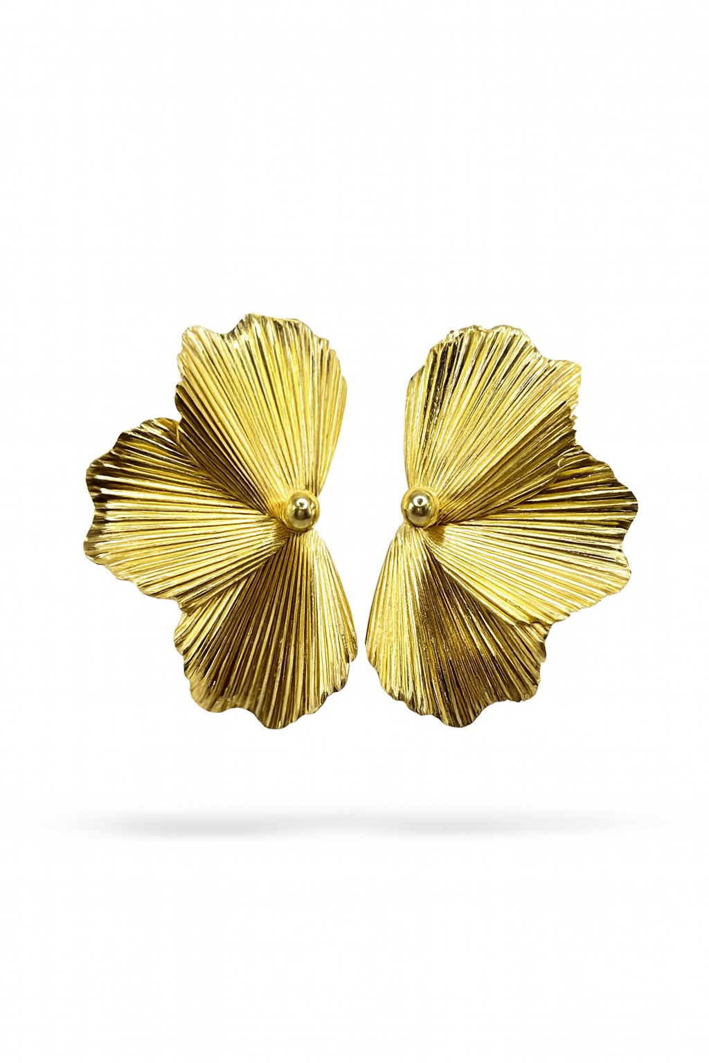 Pleated Petal Earrings