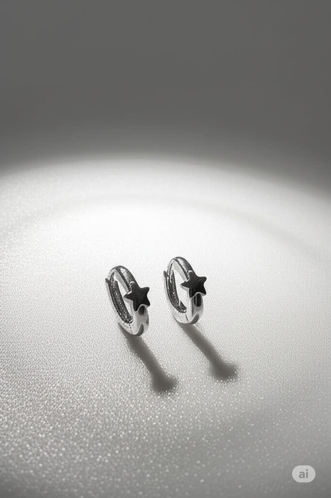 Silver Twisted Hoops