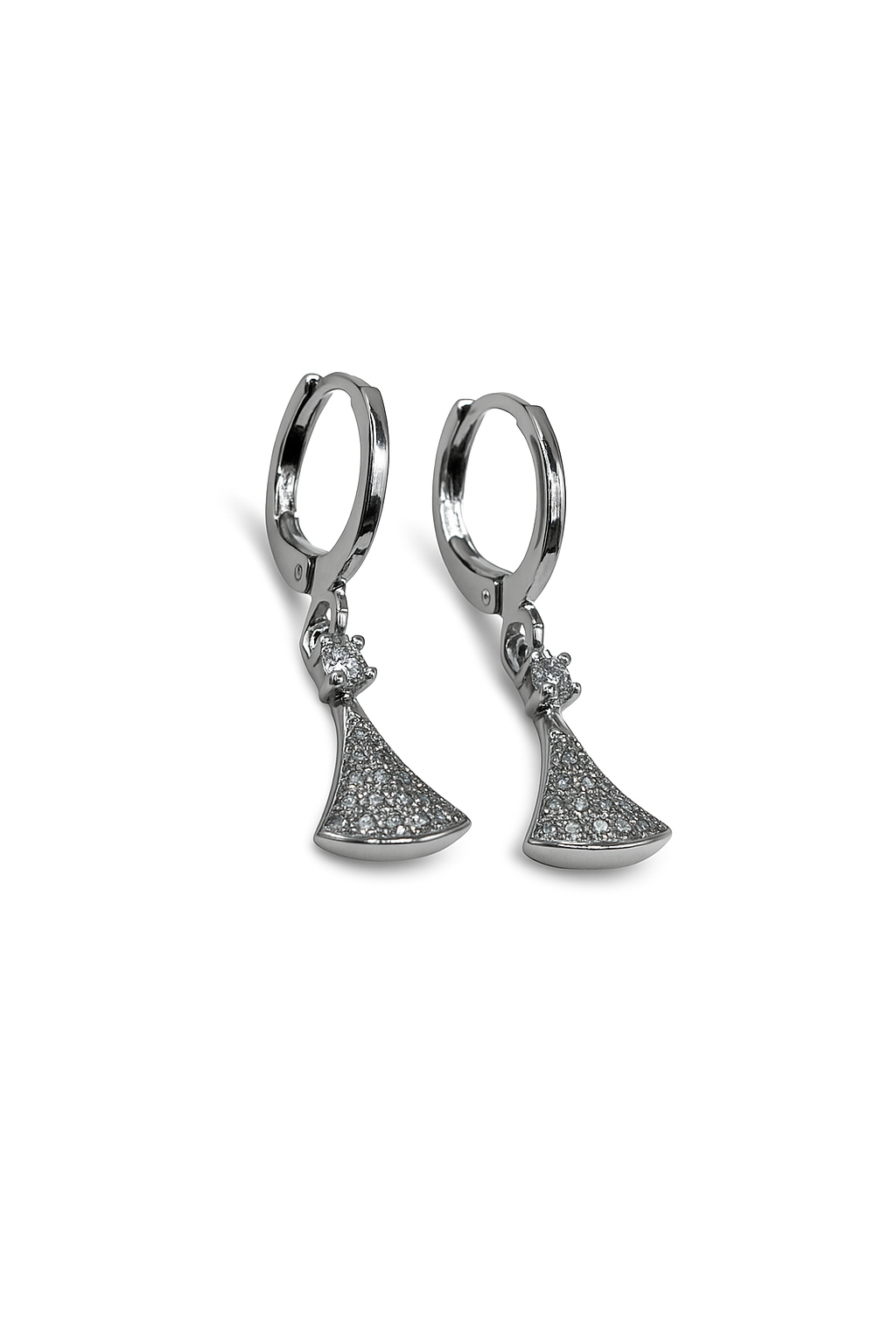 Triangle Crystal Drop Earrings
