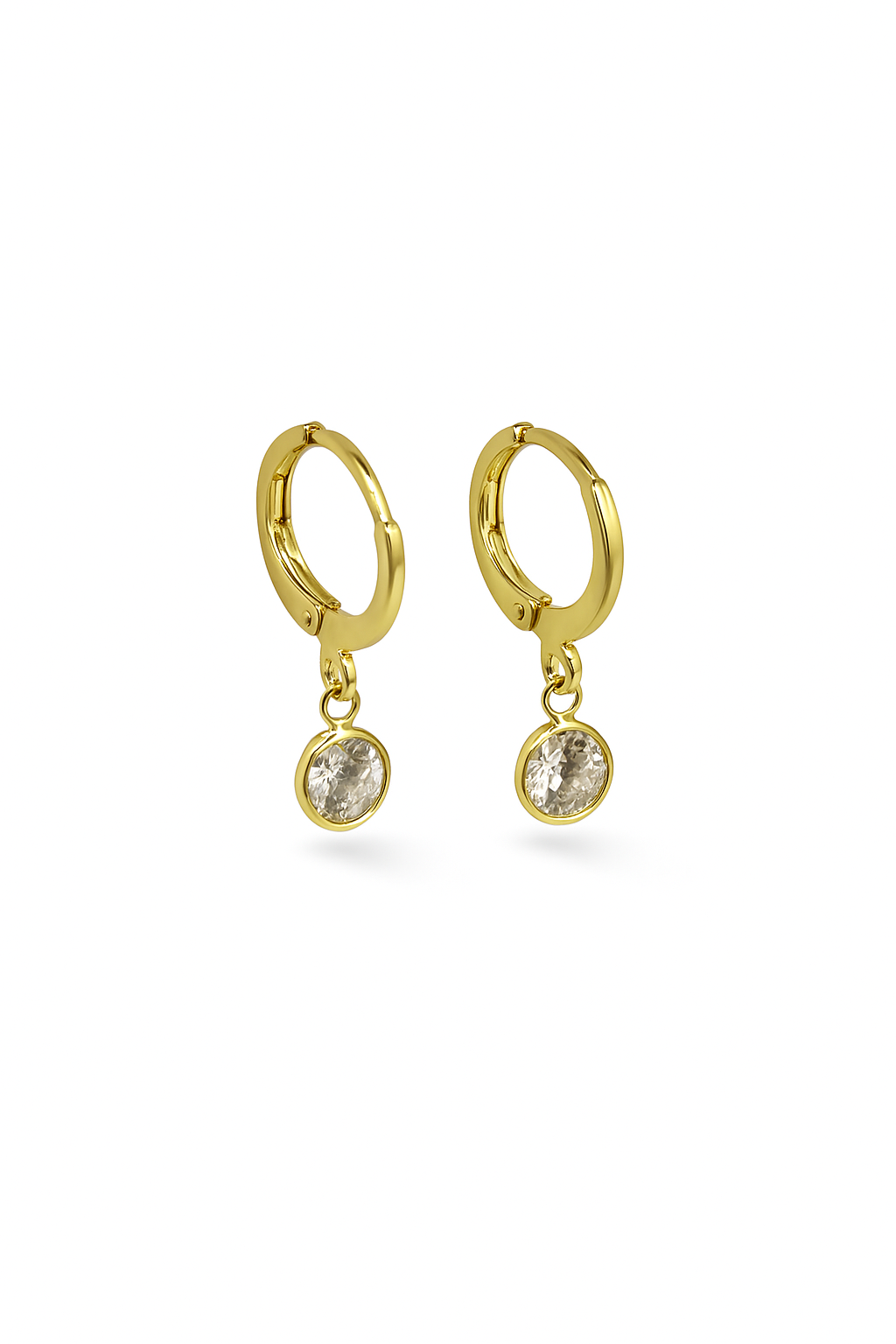 Silver CZ Drop Earrings