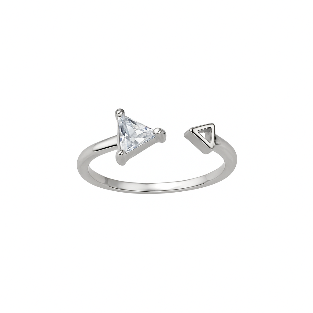 Triangle Crystal Ring