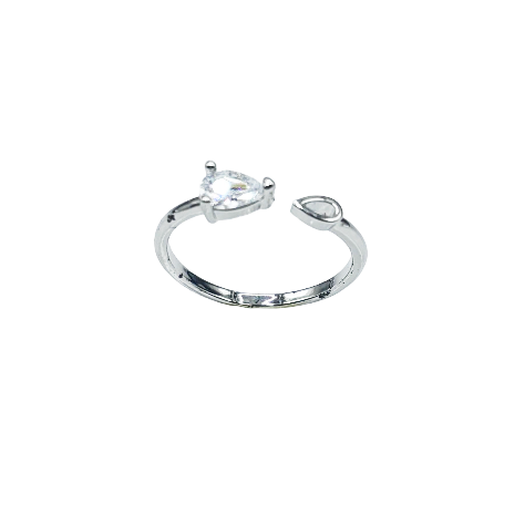 Romantic pear CZ ring for women – perfect for gifting