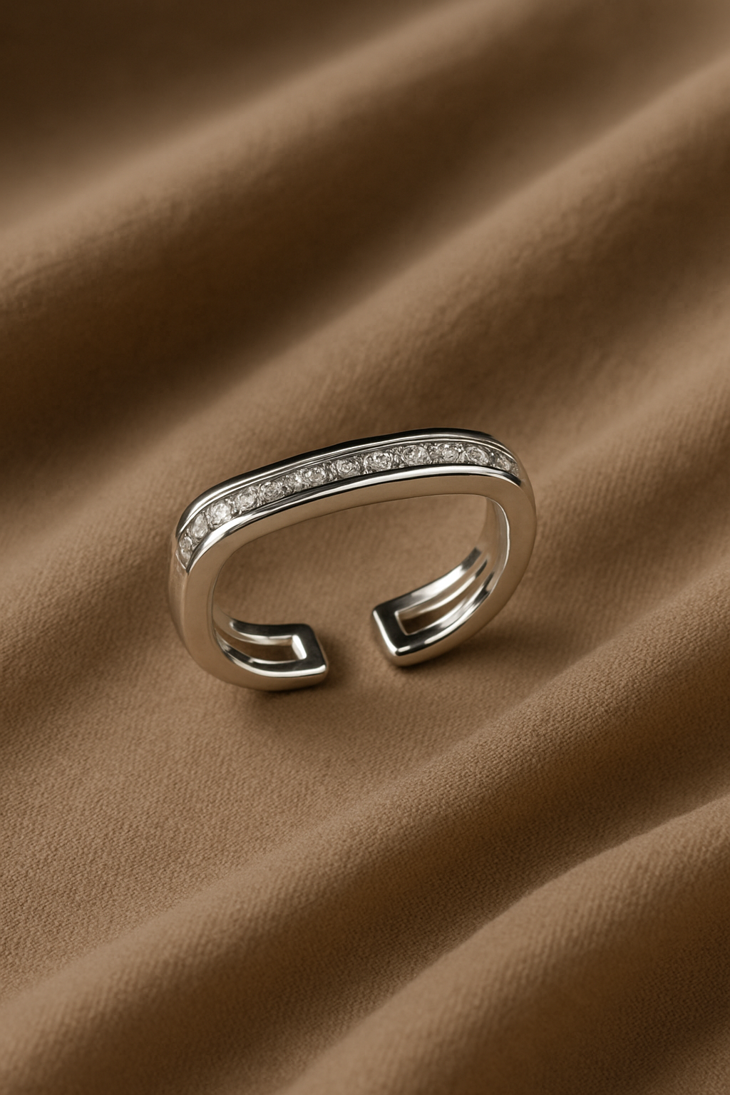 Double Sparkle Line Ring