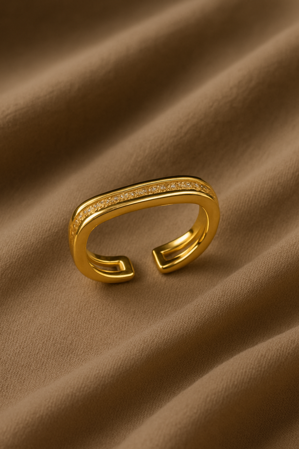 Double Sparkle Line Ring