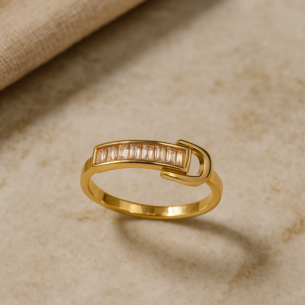 Structured Crystal Ring