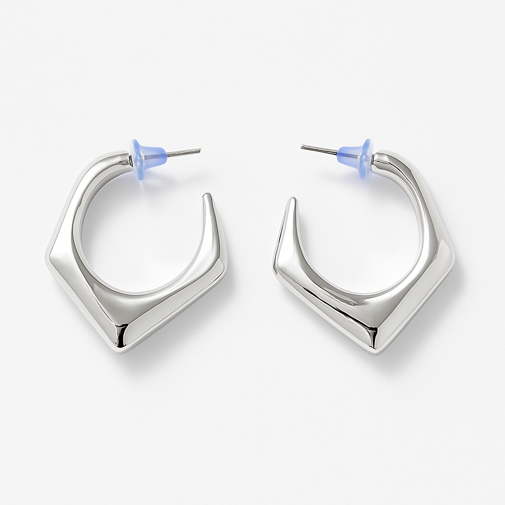 Faceted Hoop Earrings