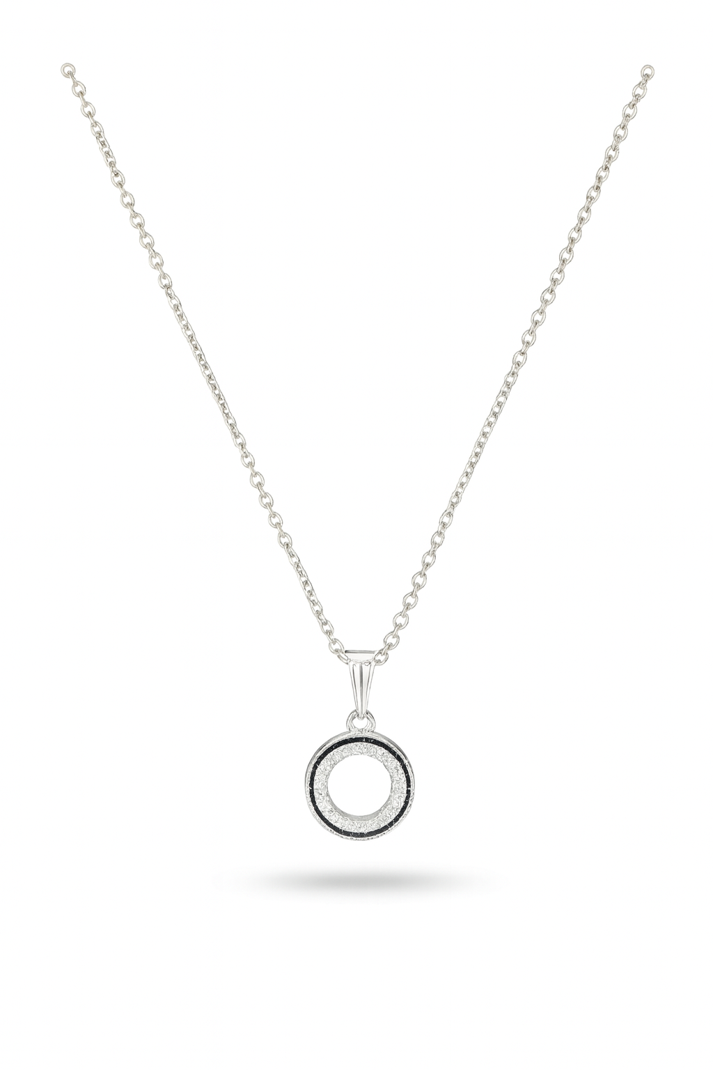 Black & White Circle Necklace