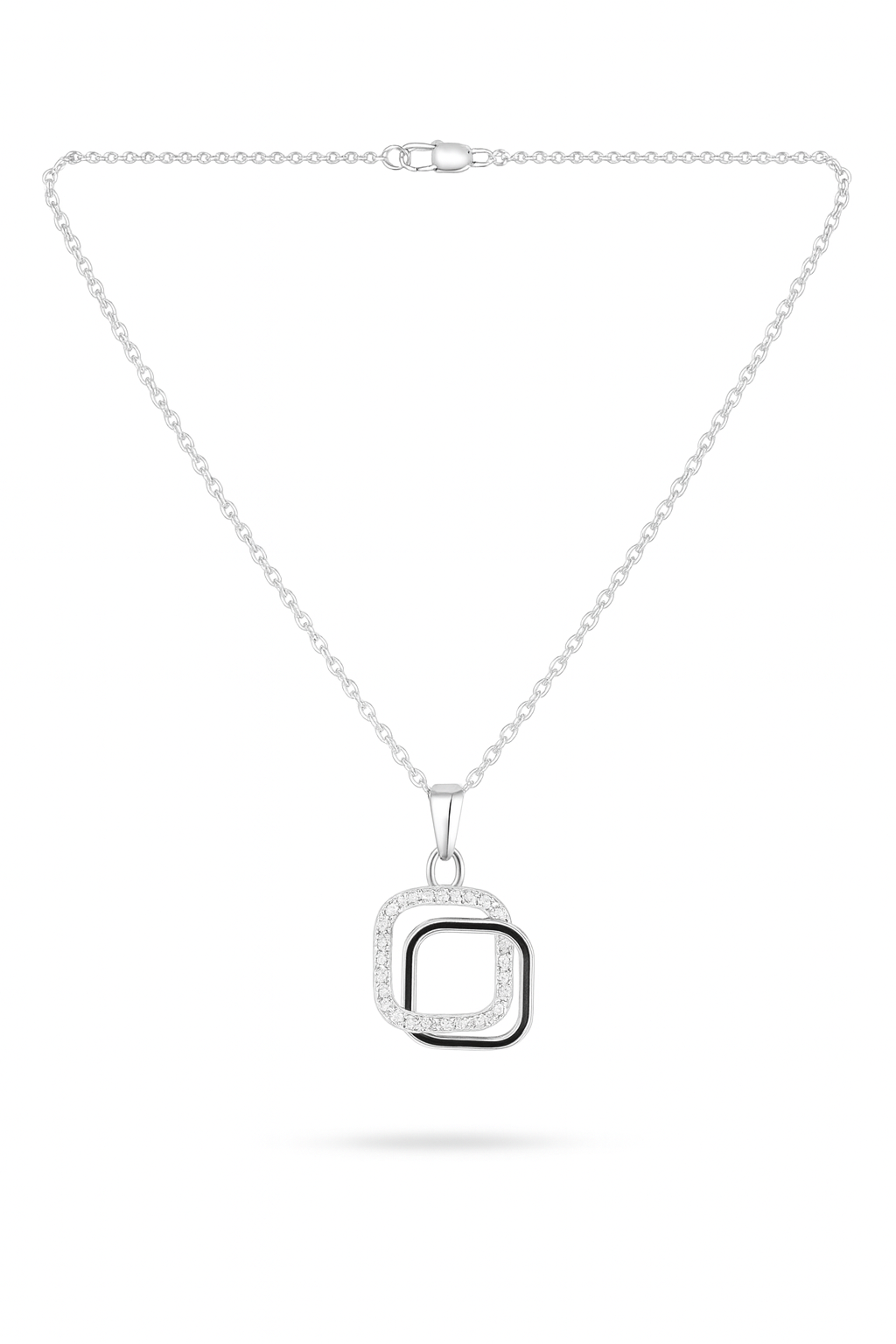 Twin Square Necklace