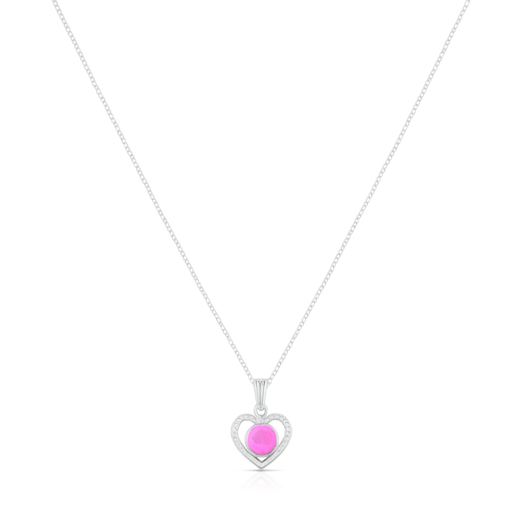 Pink Heartstone Necklace