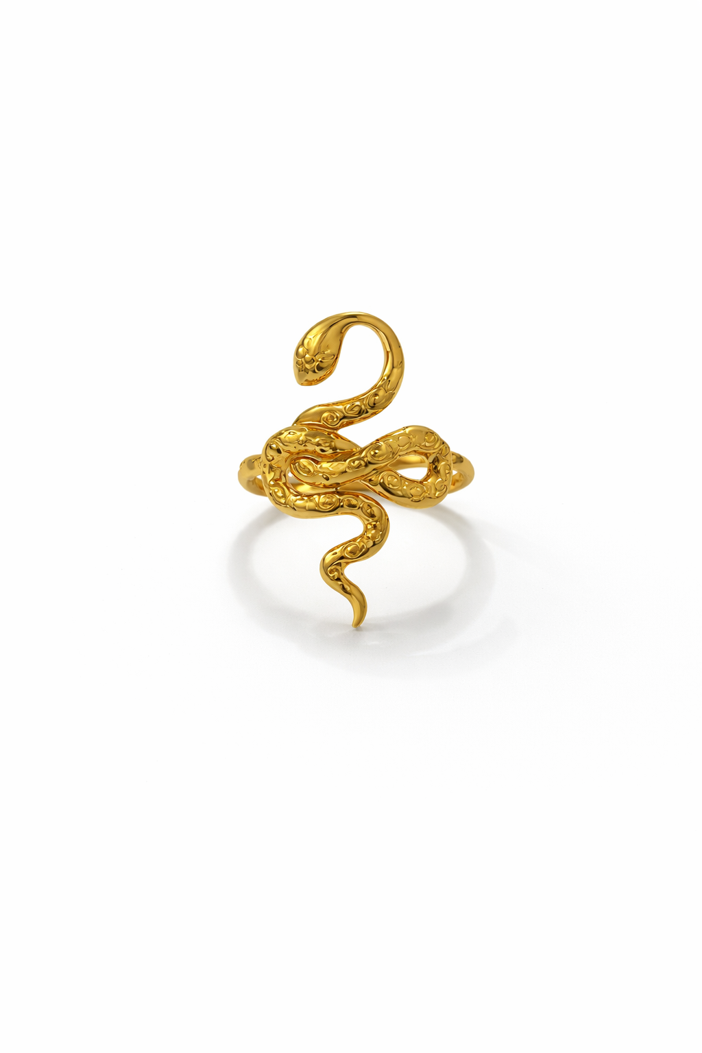 Ornate Serpent Statement Ring