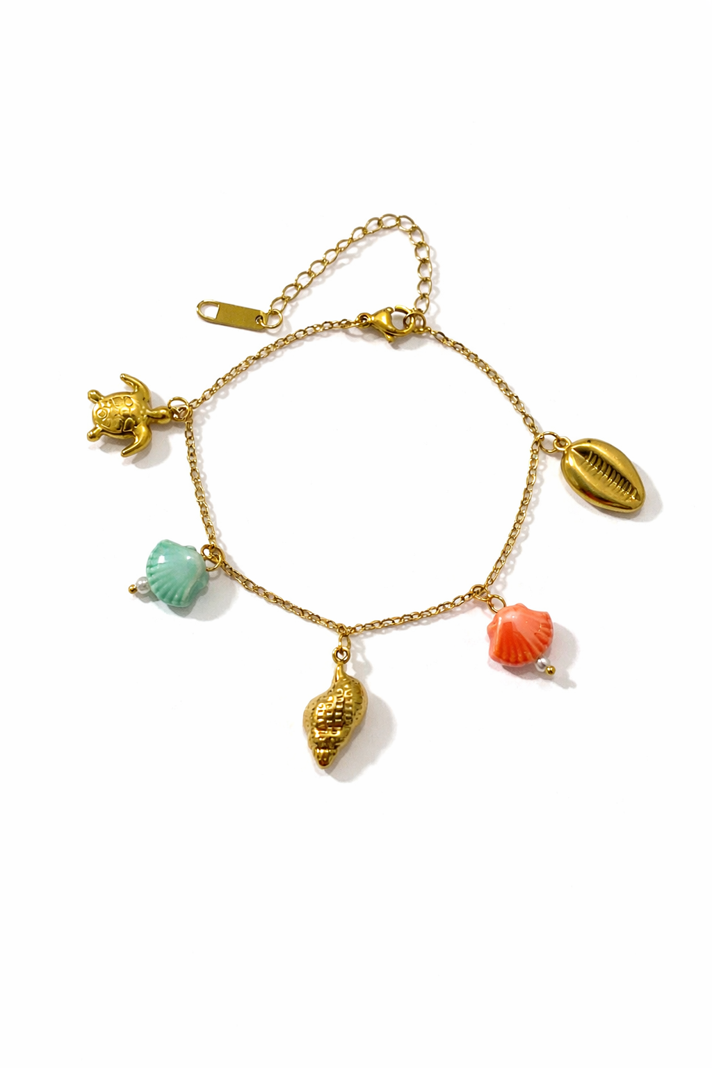 Ocean Charm Gold Bracelet