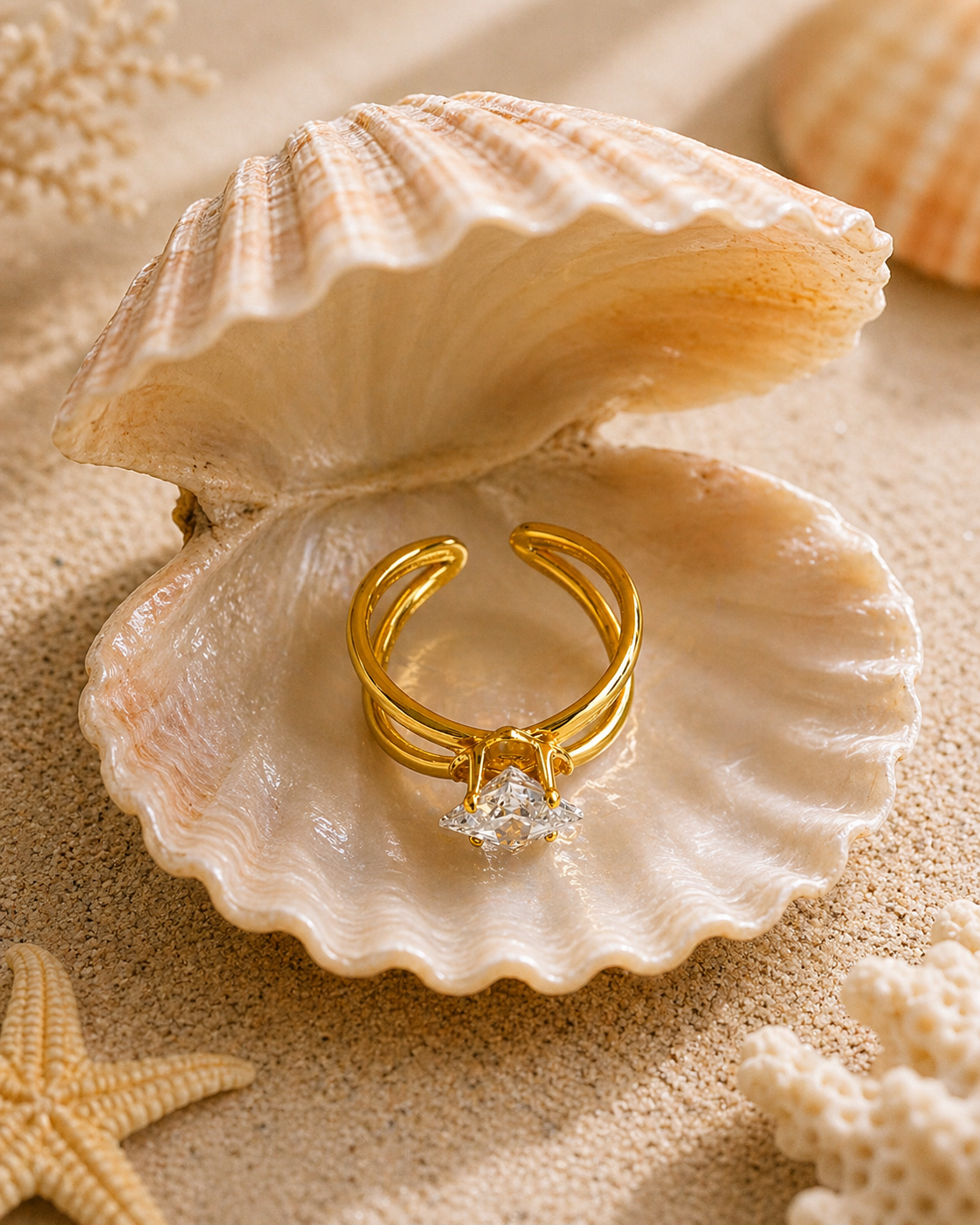 Stella Princess Crystal Crossover Ring