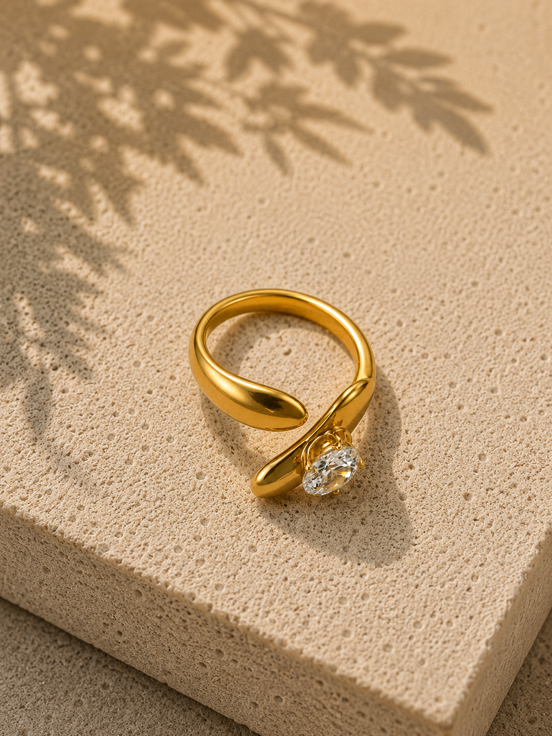 Veloura Oval Crystal Sculpted Ring