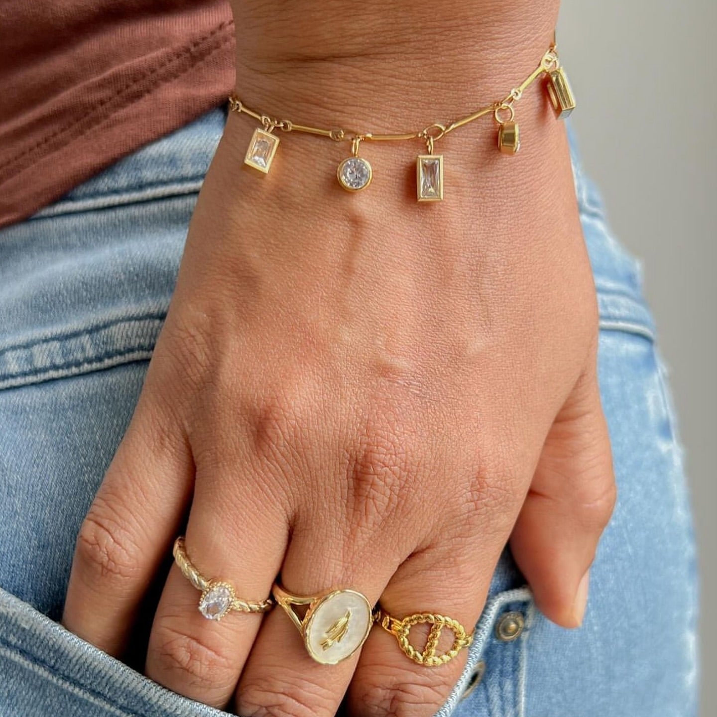 Crystal Charm Bracelet