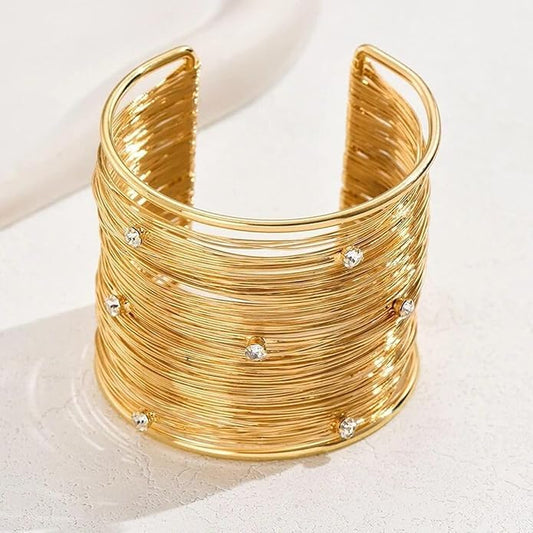 Gold Crystal Stack Bracelet – dainty elegance for modern women by Peppy Pink