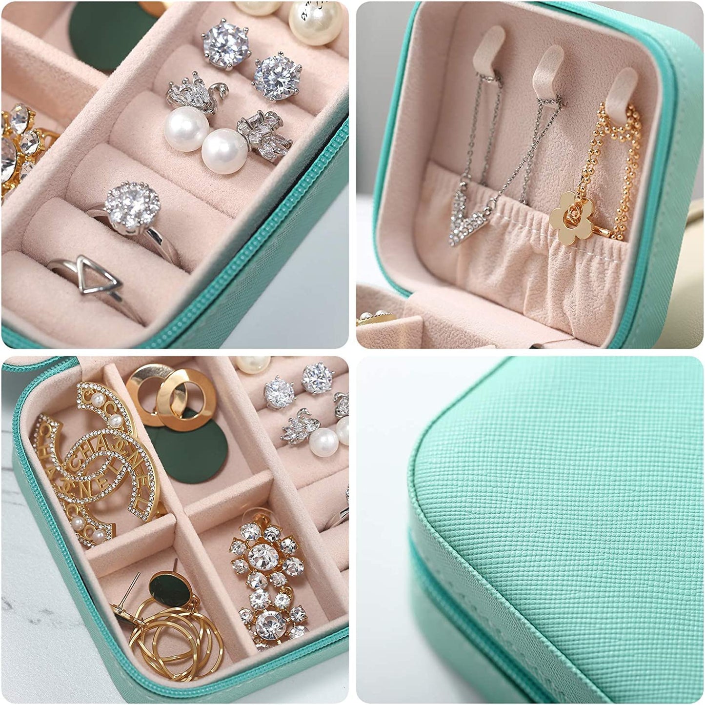 Stylish and functional jewelry organizer for secure, tangle-free accessory storage at home or on the go.
