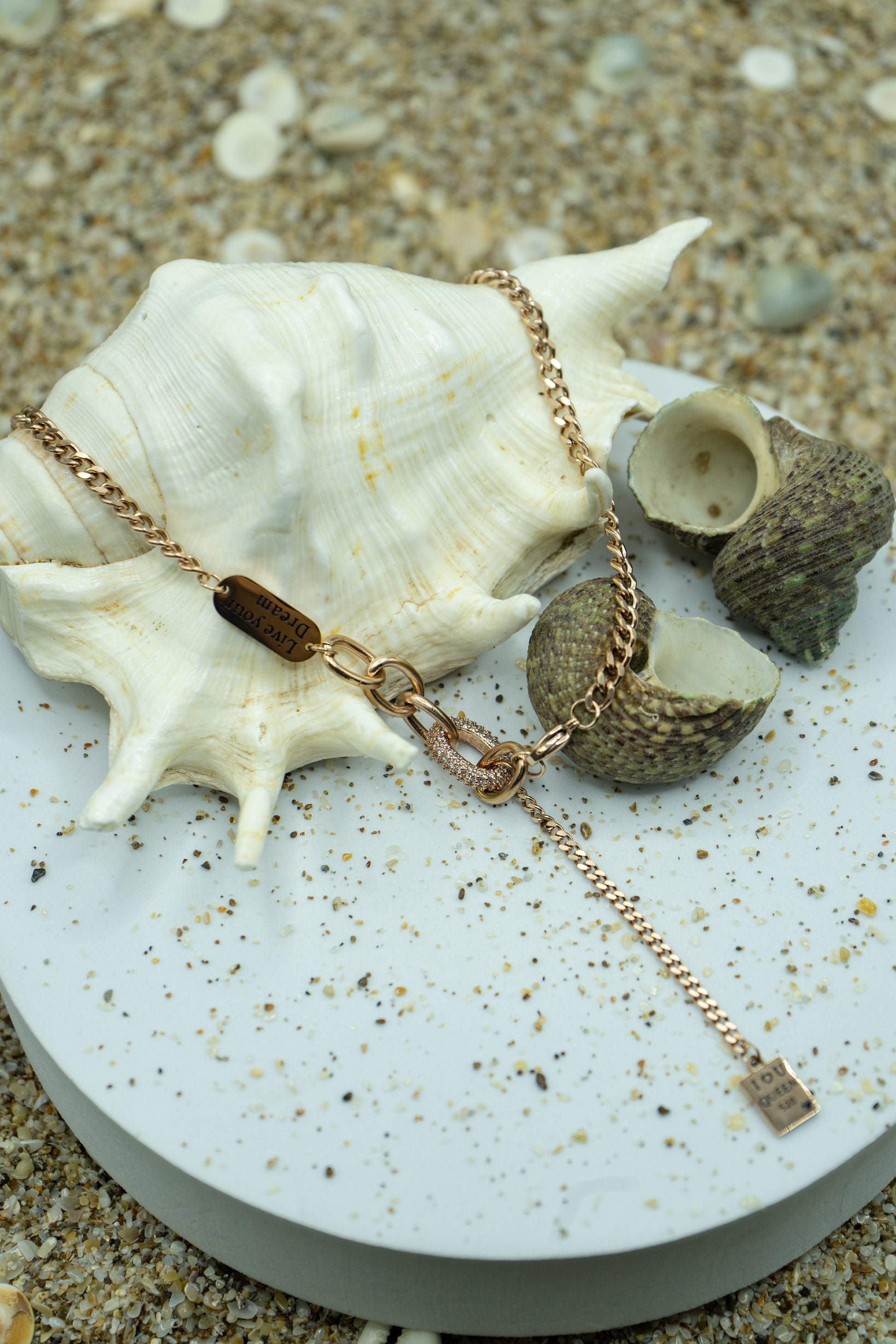 Live Your Dream Necklace, rose gold-plated, hypoallergenic, anti-tarnish, elegant inspirational jewelry