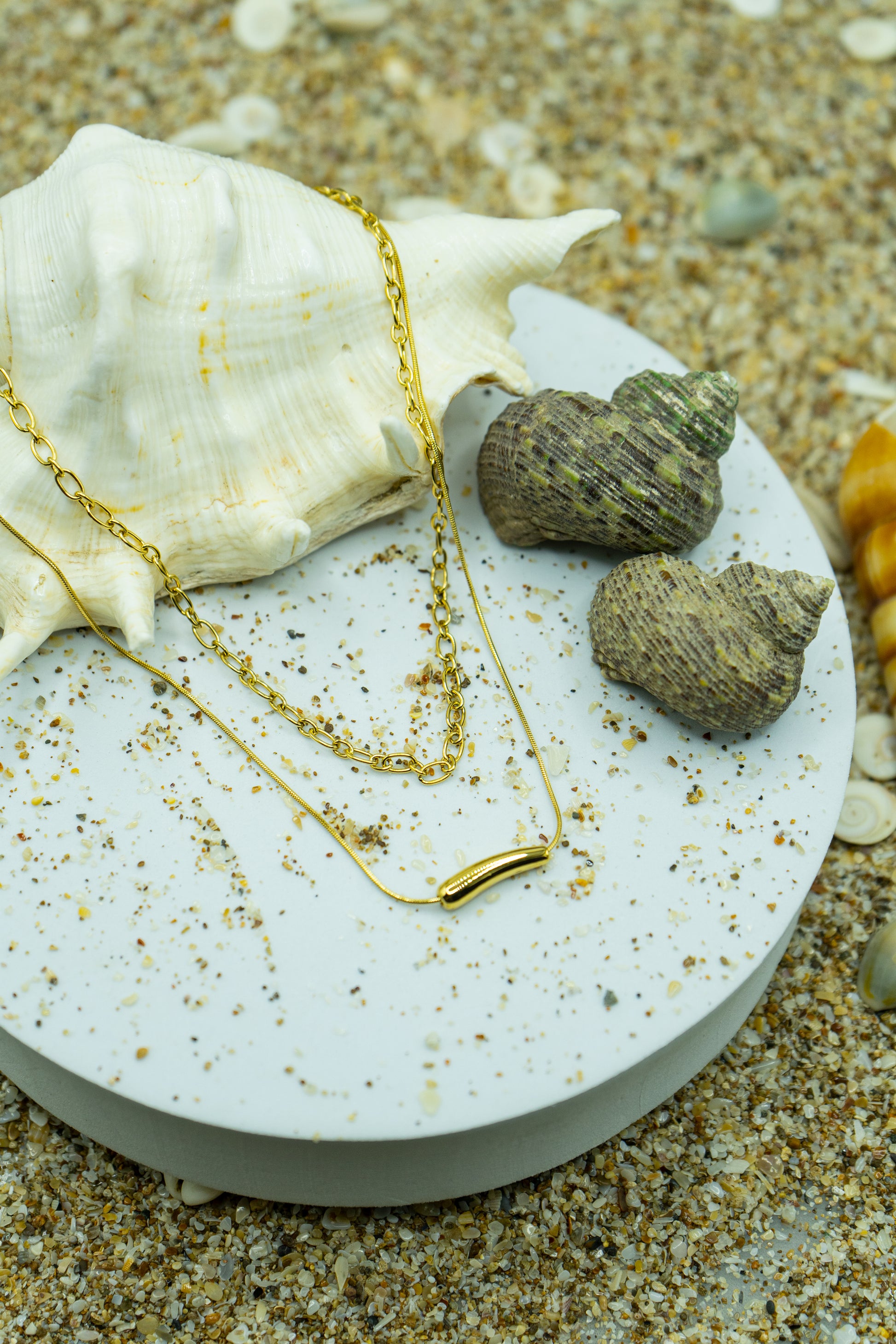 Elegant Layered Bar Necklace – Yellow Gold Plated, minimalist and trendy affordable jewelry.