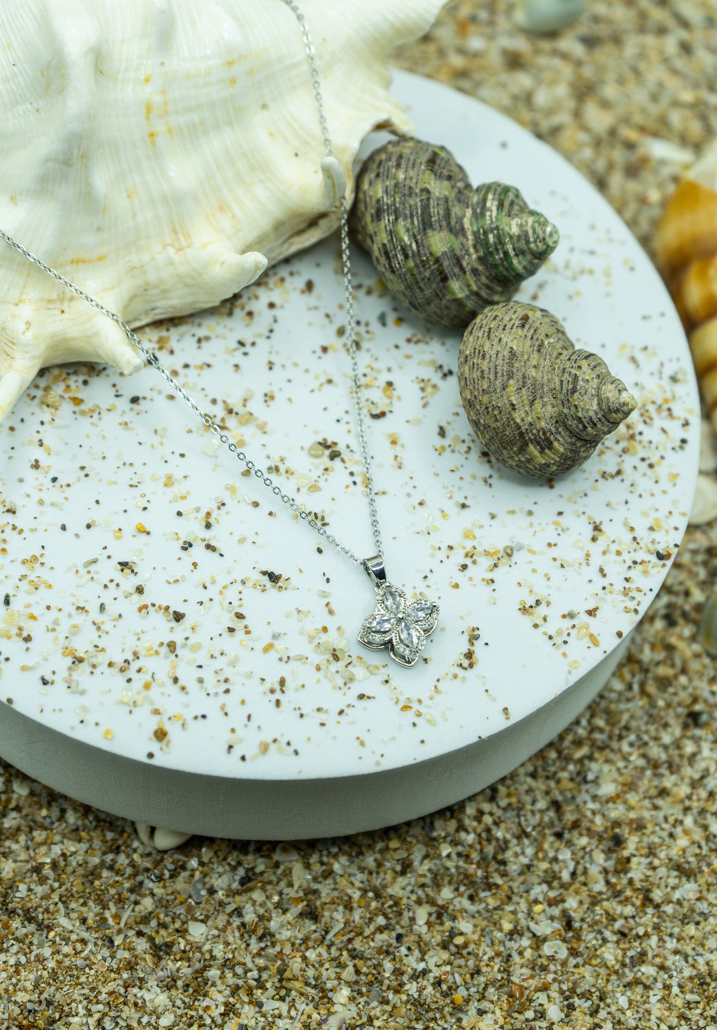 Stunning Butterfly Bliss Necklace with rhodium plating, anti-tarnish finish, and hypoallergenic design.