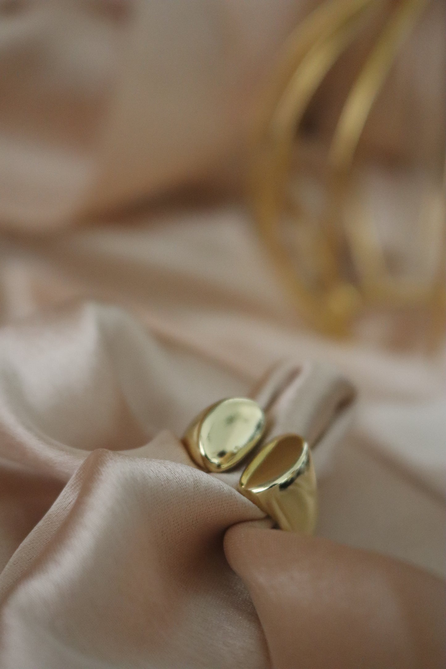 Abstract Ring - Elegant gold-plated statement jewelry piece from iShi New York, perfect for adding style to any look.