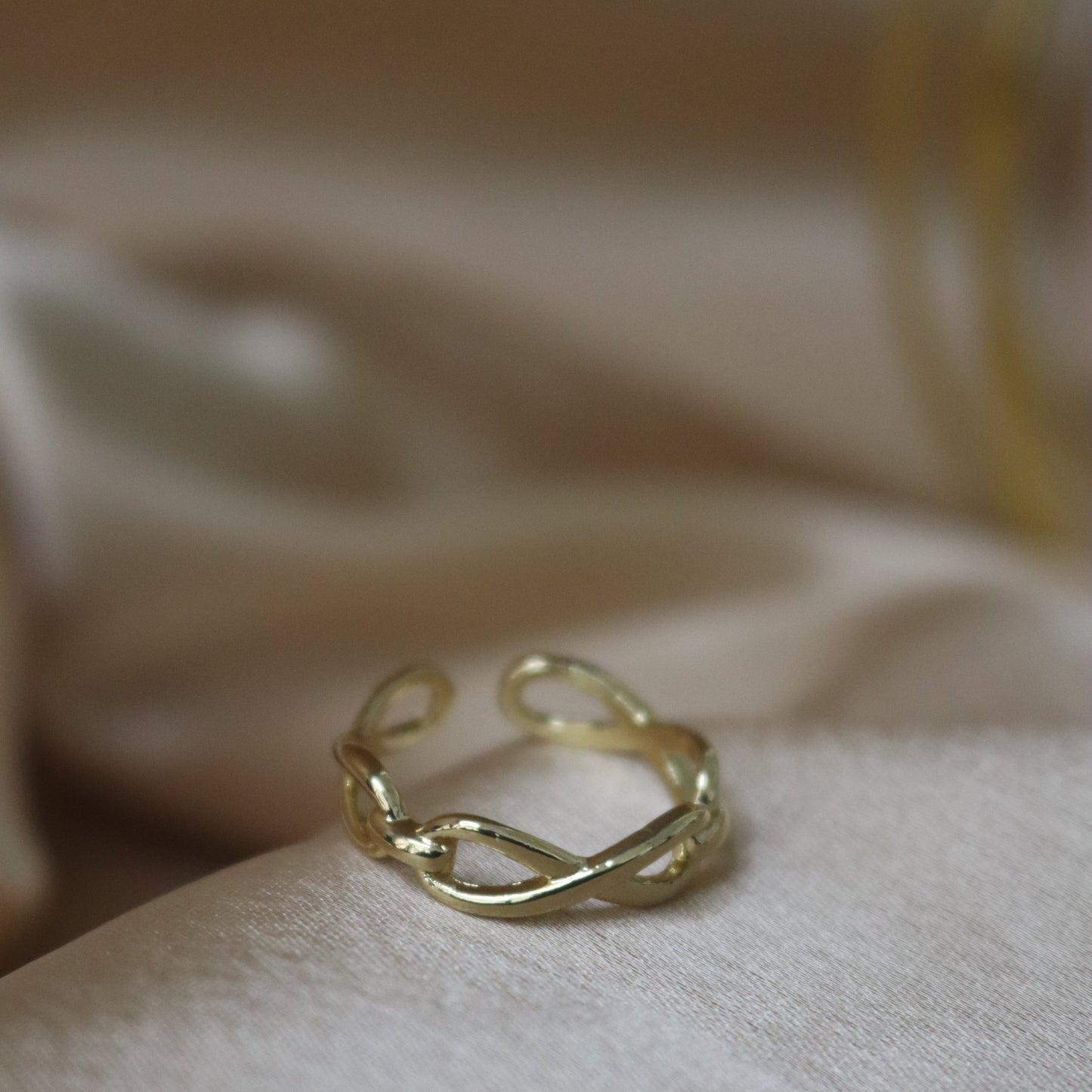 Infinity Loop Ring – Yellow Gold Plated, Anti-Tarnish, Hypoallergenic Fashion Jewelry