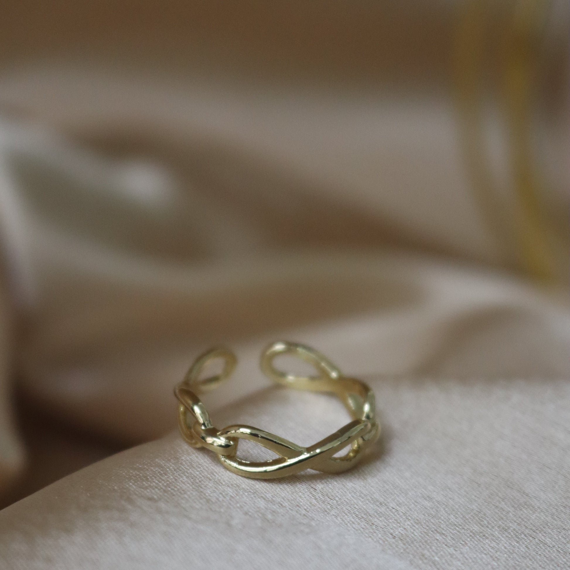 Infinity Loop Ring – Yellow Gold Plated, Anti-Tarnish, Hypoallergenic Fashion Jewelry