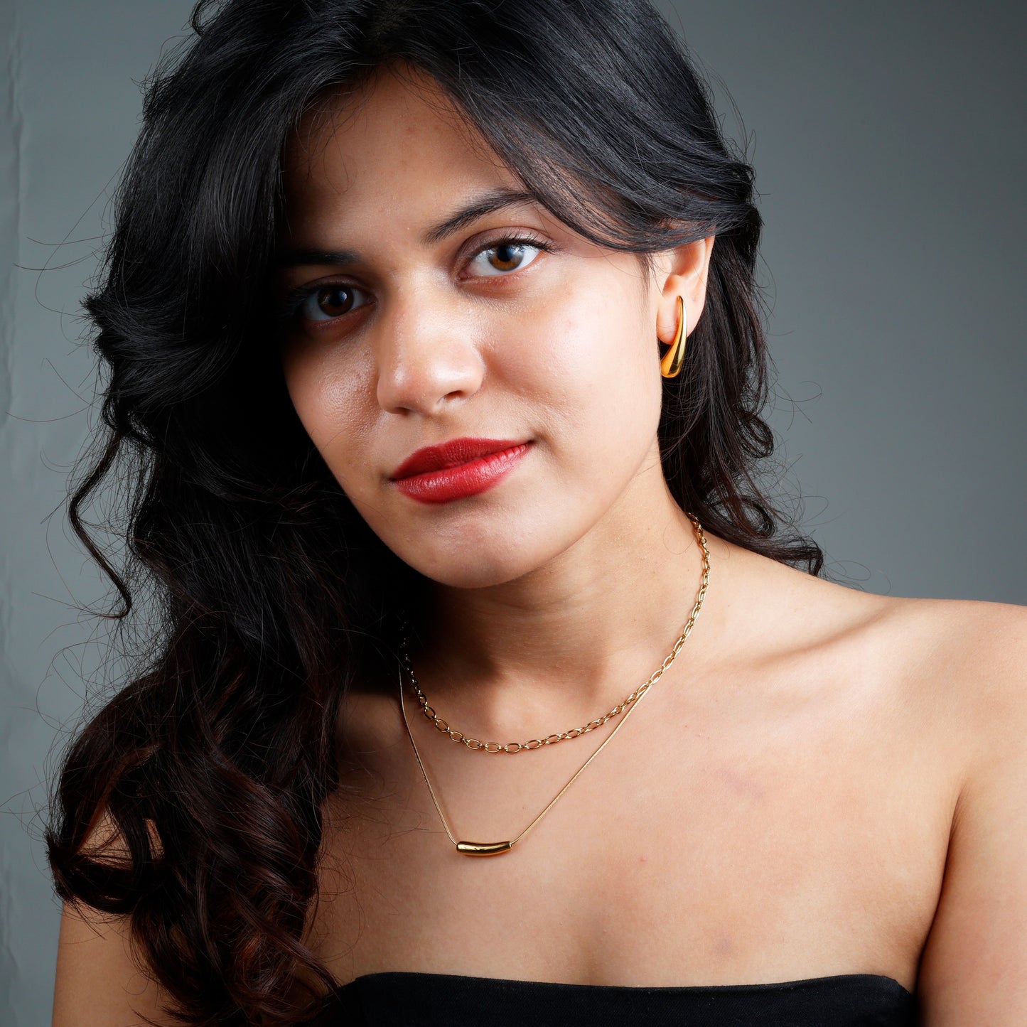 Elegant Layered Bar Necklace – minimalist style in Yellow Gold Plated, your go-to for trendy and affordable jewelry.