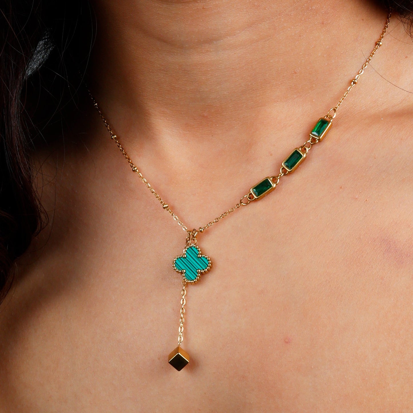 Green Clover Necklace